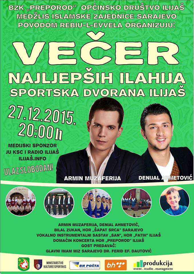 Plakat Vecer najljepsih ilahija