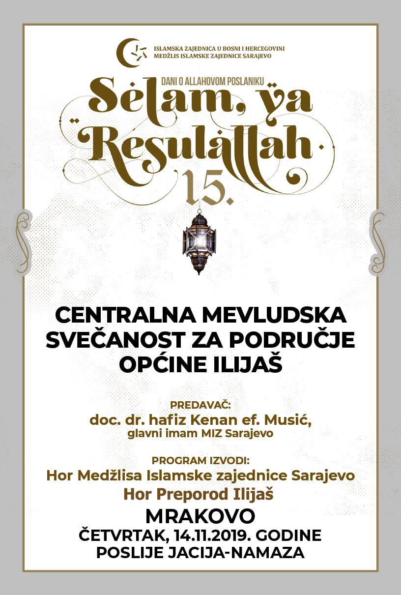 U četvrtak u džamiji Mrakovo Centralna mevludska svečanost za područje općine Ilijaš