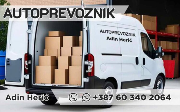 Autoprevoznik Adin Herić nudi prevoz robe i selidbe širom BiH