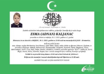 Breza i Sarajevo u suzama: Sutra dženaza petogodišnjoj Esmi Kaljanac
