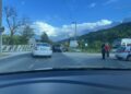Saobraćajna nezgoda u Malešićima kod mosta, policija na terenu