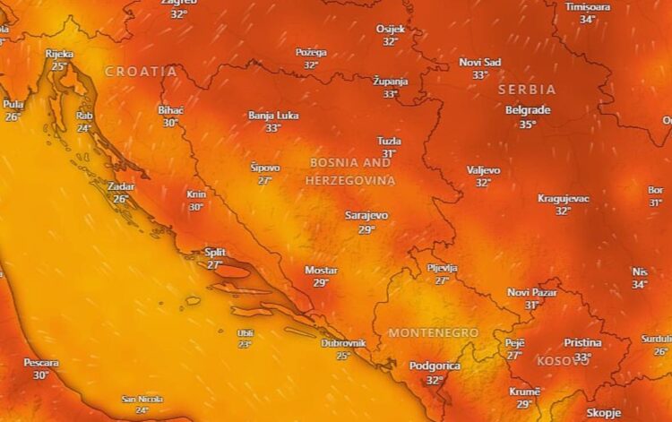 Period vrućina u BiH nastavlja se i narednih dana, vrhunac toplotnog vala u nedjelju