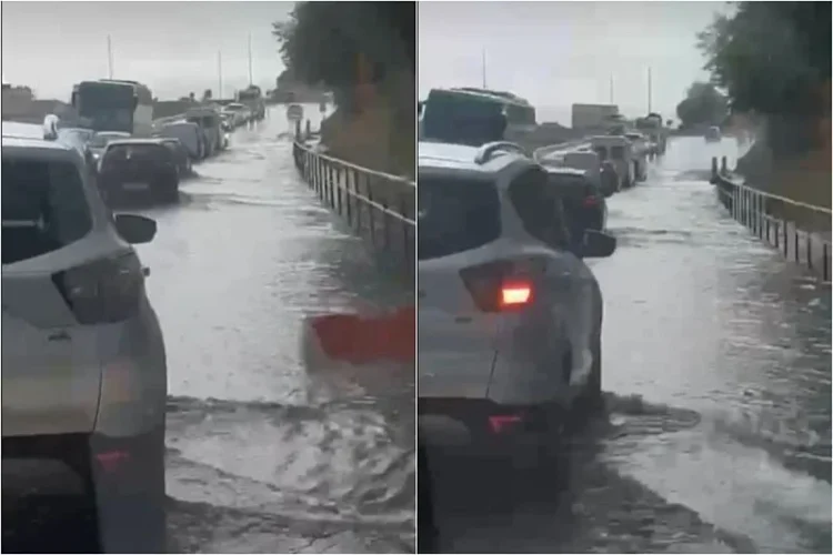 Jaka kiša napravila saobraćajni kolaps u Sarajevu: U Boljakovom Potoku cesta potpuno potopljena