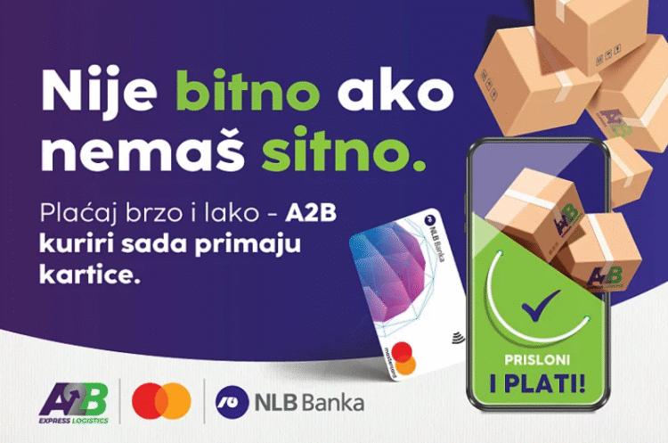 Kuriri A2B brze pošte sada prihvataju kartično plaćanje prilikom dostave pošiljaka