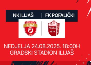 Prijateljski duel NK Ilijaš i FK Pofalički na Gradskom stadionu u Ilijašu
