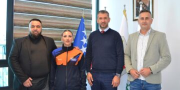 Ilijašanka i zlatna taekwondistica Dženana Sulejmanović na prijemu kod načelnika Dovadžije