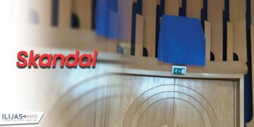 Skandal u Sarajevu: Grb BiH prekriven plavim platnom u zgradi Parlamenta BiH tokom ministarske konferencije (FOTO)