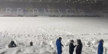 Grbavica okovana snijegom: Nemogući uslovi za odigravanje utakmice
