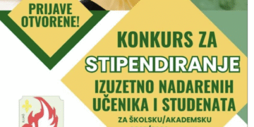 Konkurs za stipendiranje izuzetno nadarenih učenika i studenata u školskoj/akademskoj 2025/2026. godini