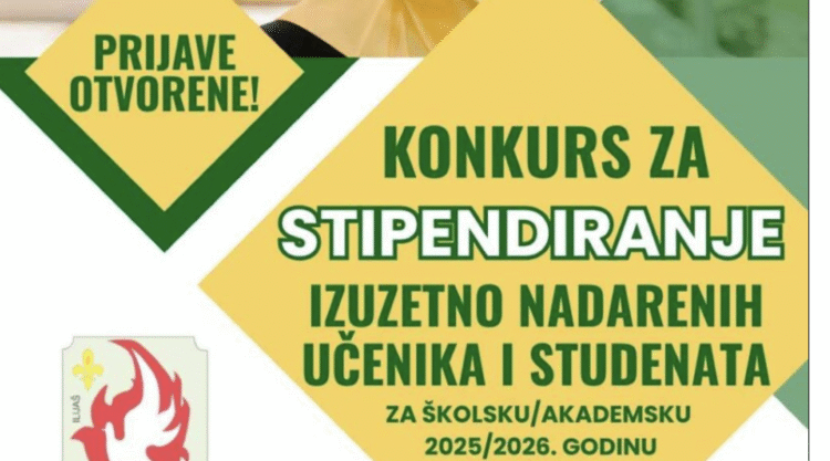 Konkurs za stipendiranje izuzetno nadarenih učenika i studenata u školskoj/akademskoj 2025/2026. godini