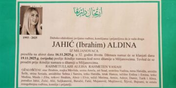 Danas dženaza ubijenoj Aldini Jahić