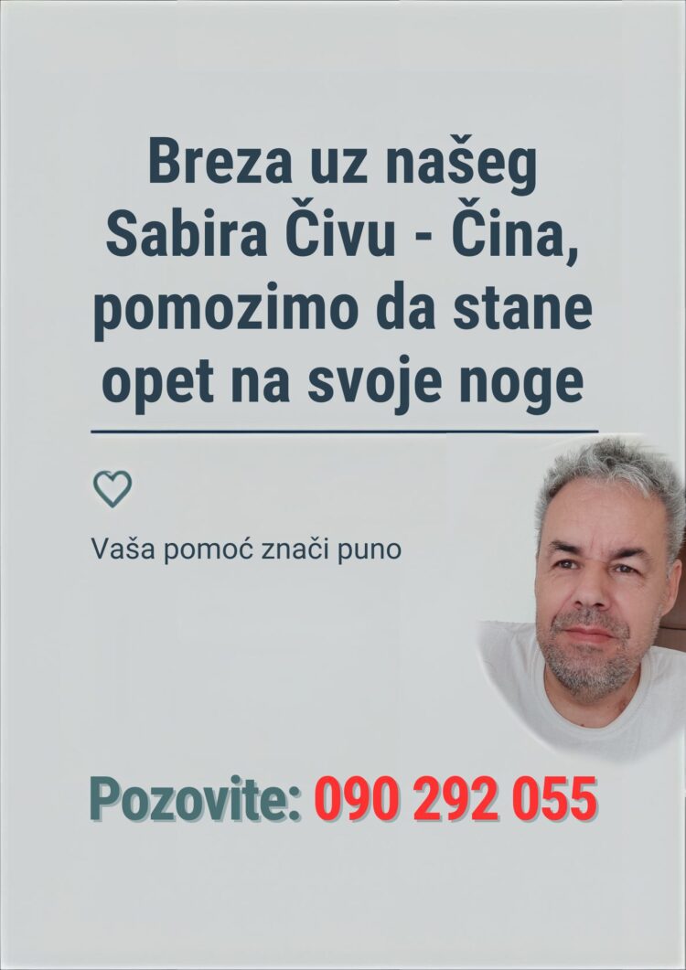 Pokrenuta humanitarna akcija za Sabira Čivu-Činu iz Breze: Pozivom donirate 3 KM