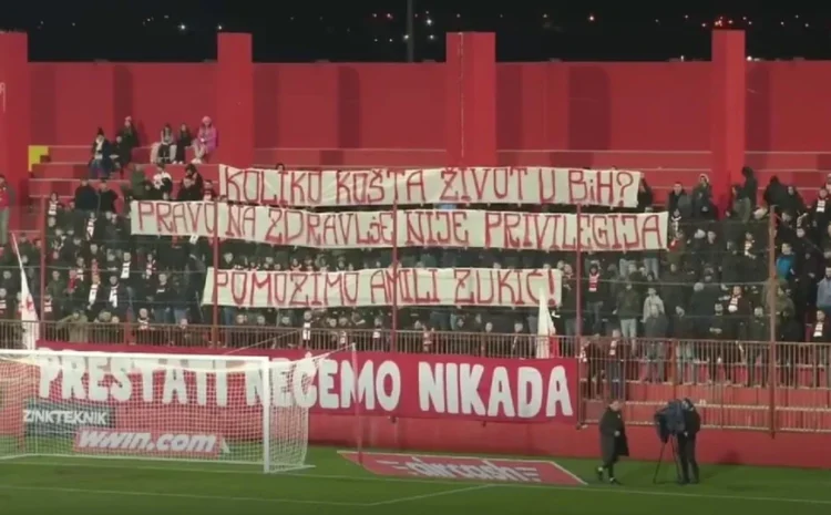 Navijači Veleža parolom podržali Amilu Zukić u borbi za život, u Mostar stigle i Horde zla