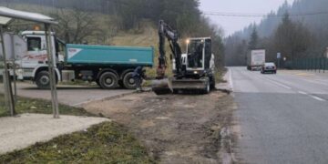 Sanacija dijela asfalta u Moševićima na putu Srednje – Čevljanovići