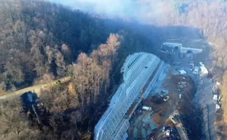 Radovi na koridoru 5C: Snimak iz zraka podionice Medakovo-Ozimica