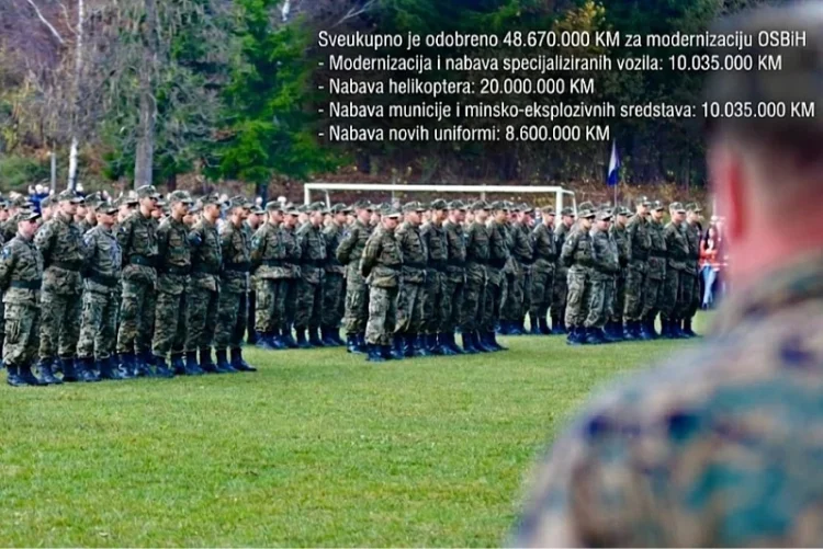 Kreće modernizacija OS BiH: Odobreno 48,67 miliona KM za oružje, municiju, uniforme, vozila i letjelice