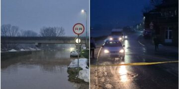Izlila se rijeka Bosna u Kaknju, zatvoren put
