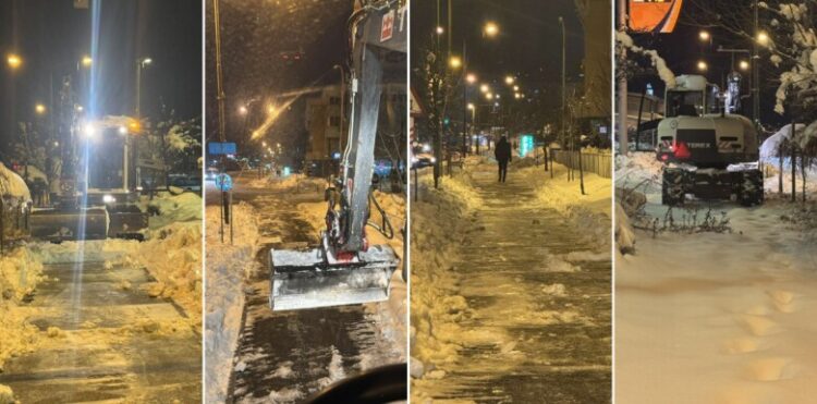 U toku je intenzivno čišćenje trotoara na području grada Ilijaša