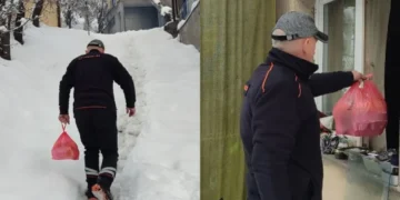 Mirso iz Pomozi.ba kroz mahale zatrpane snijegom dostavlja obroke starijim i teško pokretnim osobama