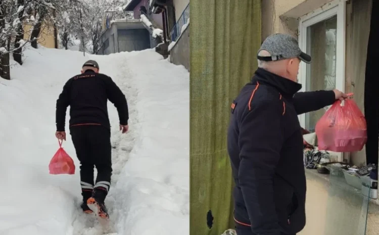 Mirso iz Pomozi.ba kroz mahale zatrpane snijegom dostavlja obroke starijim i teško pokretnim osobama