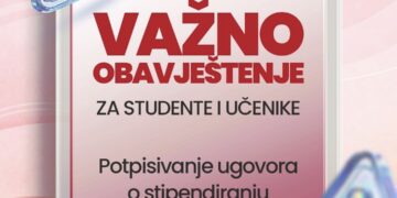 Važno obavještenje: Potpisivanje ugovora o stipendiranju