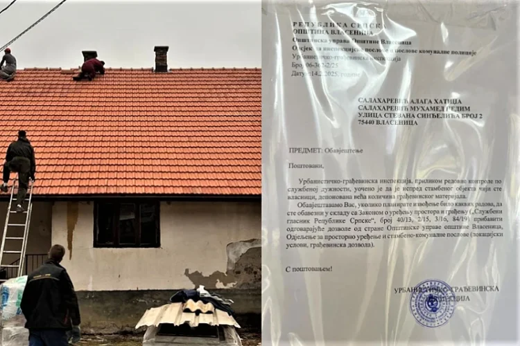 Općinska inspekcija u Vlasenici zabranila obnovu kuće Nedima Salaharevića, svjedoku na suđenju načelniku