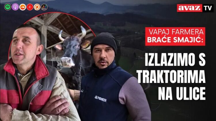 Vapaj farmera braće Smajić: Mlijeko ćemo morati bacati, izlazimo s traktorima na ulice
