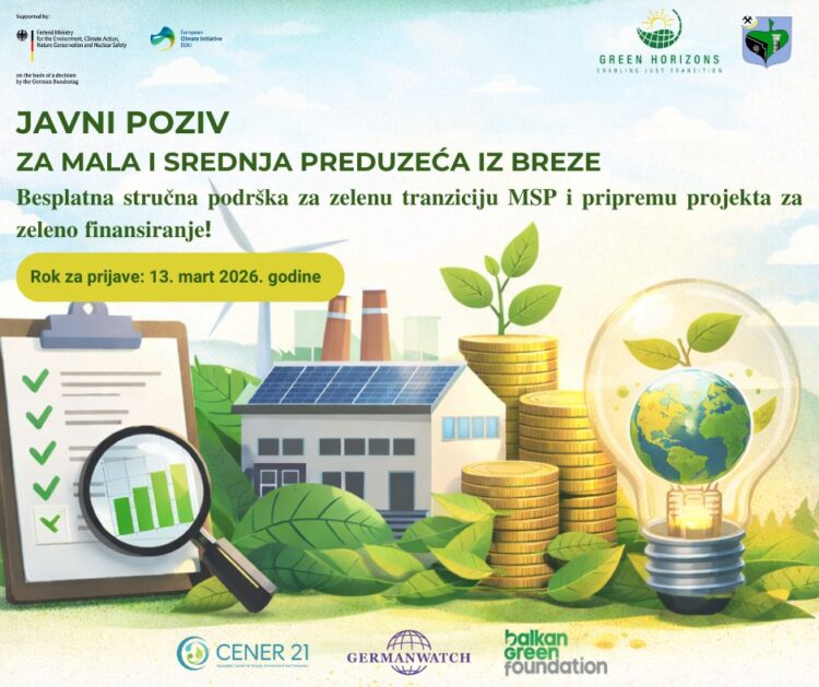Javni poziv za preduzeća iz Breze: Besplatna stručna podrška za zelenu tranziciju