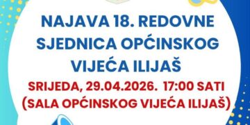 Najava 18. redovne sjednice Općinskog vijeća Ilijaš
