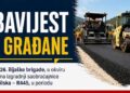 Obavijest za građane Ilijaša: U petak i subotu asfaltiranje u ulici 126. ilijaške brigade