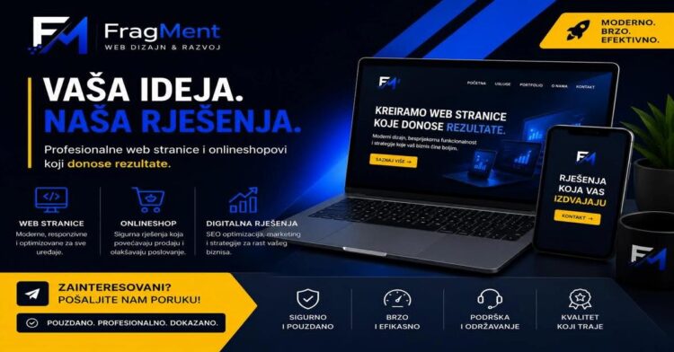 Digitalna rješenja iz Ilijaša: FragMent nudi izradu profesionalnih web platformi
