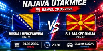 Večeras fudbalski spektakl u Sarajevu: BiH dočekuje Sjevernu Makedoniju