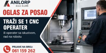 Anilorp d.o.o. Ilijaš zapošljava CNC operatera