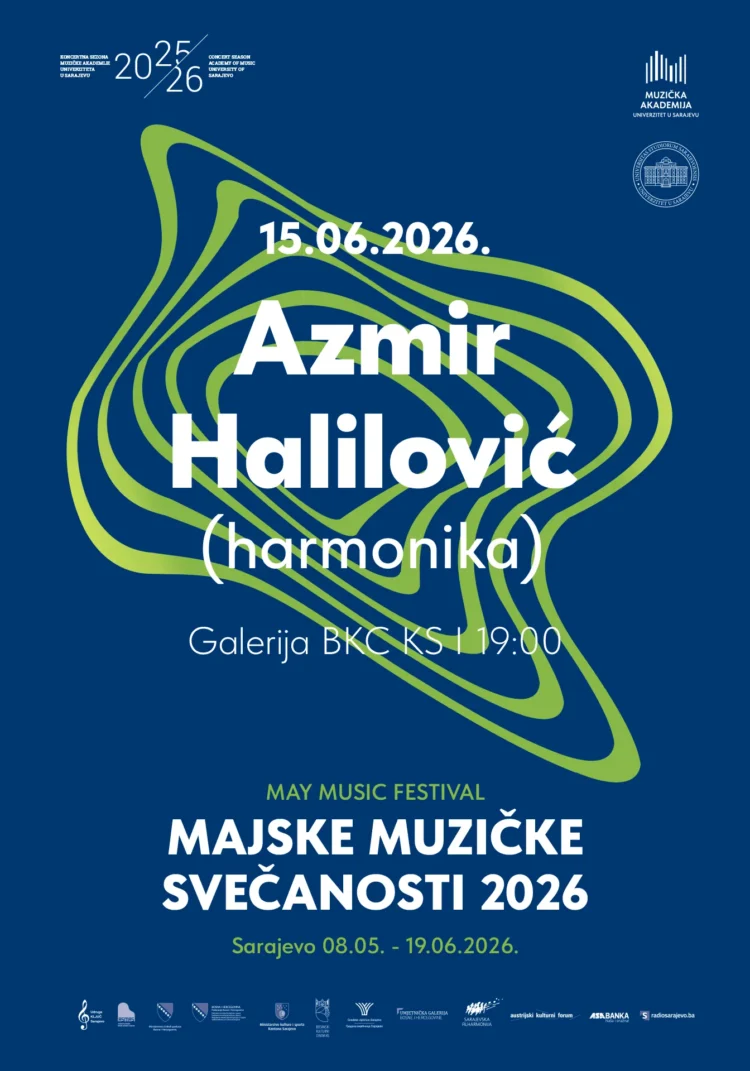 19. Majske muzičke svečanosti: U ponedjeljak u BKC-u recital akordeoniste Azmira Halilovića