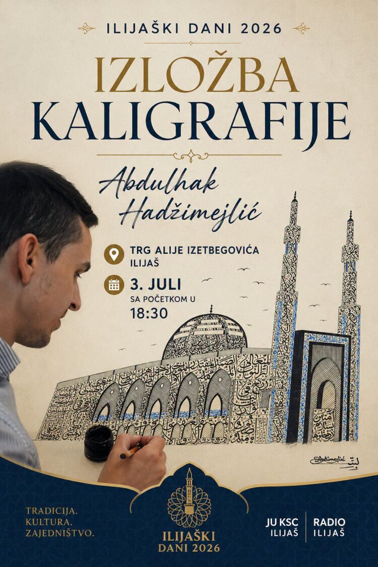 Jedan od najpoznatijih bh. kaligrafa Abdulhak Hadžimejlić sutra gostuje u Ilijašu