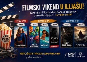 Tri dana filmskih projekcija u Kinu Ilijaš: Program za sve generacije