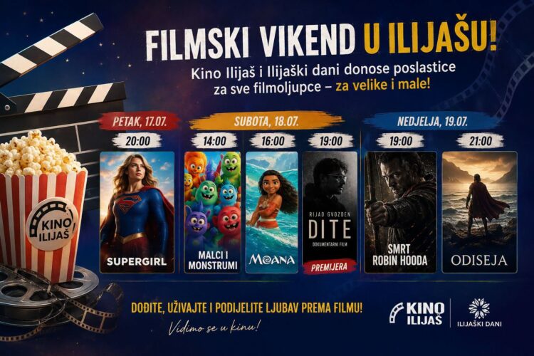 Tri dana filmskih projekcija u Kinu Ilijaš: Program za sve generacije