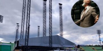 Počelo postavljanje bine za koncert Dine Merlina na Koševu