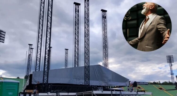 Počelo postavljanje bine za koncert Dine Merlina na Koševu
