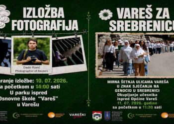 Vareš obilježava 31. godišnjicu genocida u Srebrenici: Izložba fotografija Dade Ruvića i mirna šetnja ulicama grada