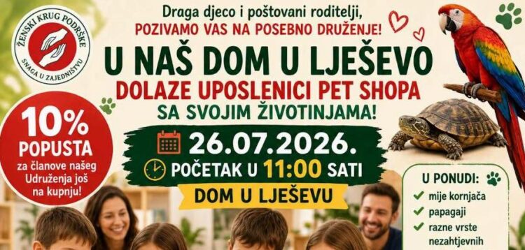U Lješevu organizovano druženje djece s kućnim ljubimcima uz edukativni program