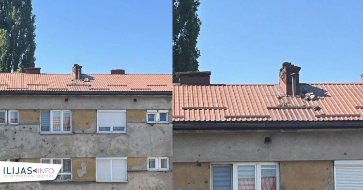 Upozorenje stanara iz Ilijaša: Oštećen krov i kamenje iznad prolaza predstavljaju opasnost